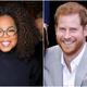 Oprah Winfrey, left; Prince Harry